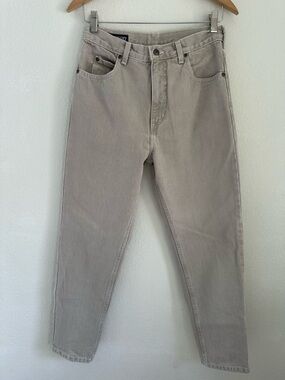 Vintage Lands’ End Greige Straight Leg Jeans Size 8 | 90s Off Duty Model